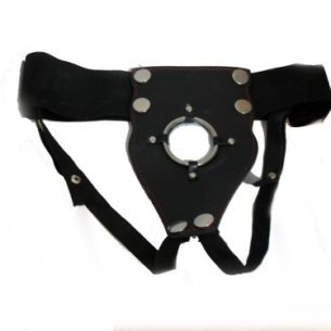 Arnes De Cuero + Pene Macizo + Plug Anal Black: imagen 5