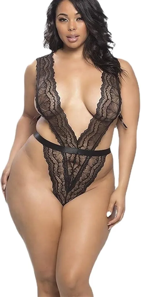 Body "Alondra" Puntilla Escotado (AL216) Talle 85 al 130