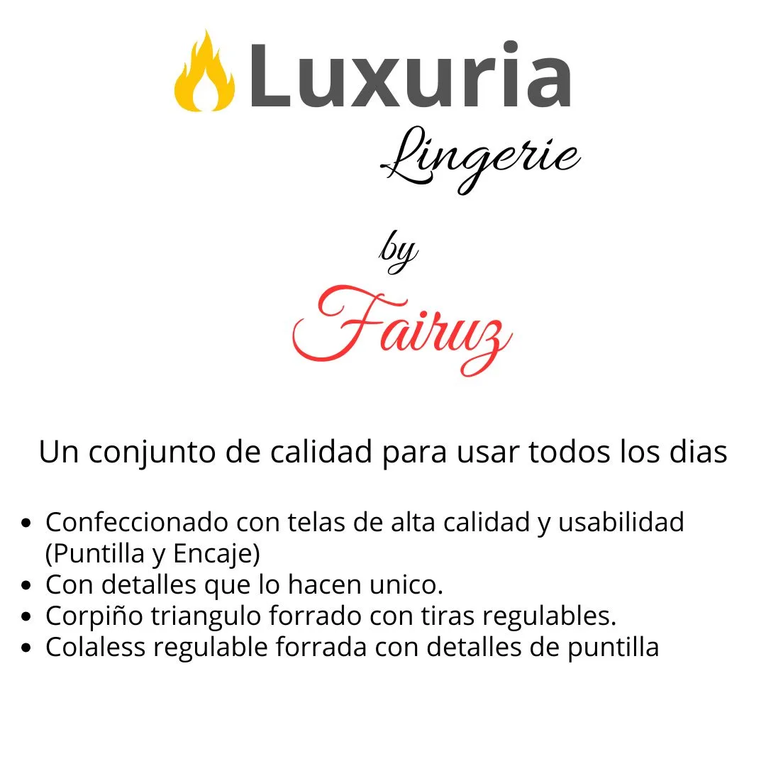 Conjunto Sexy Puntilla y Encaje Corpiño Sin Aro Colaless (art 5103) Talle 85 al 100 - Imagen 5