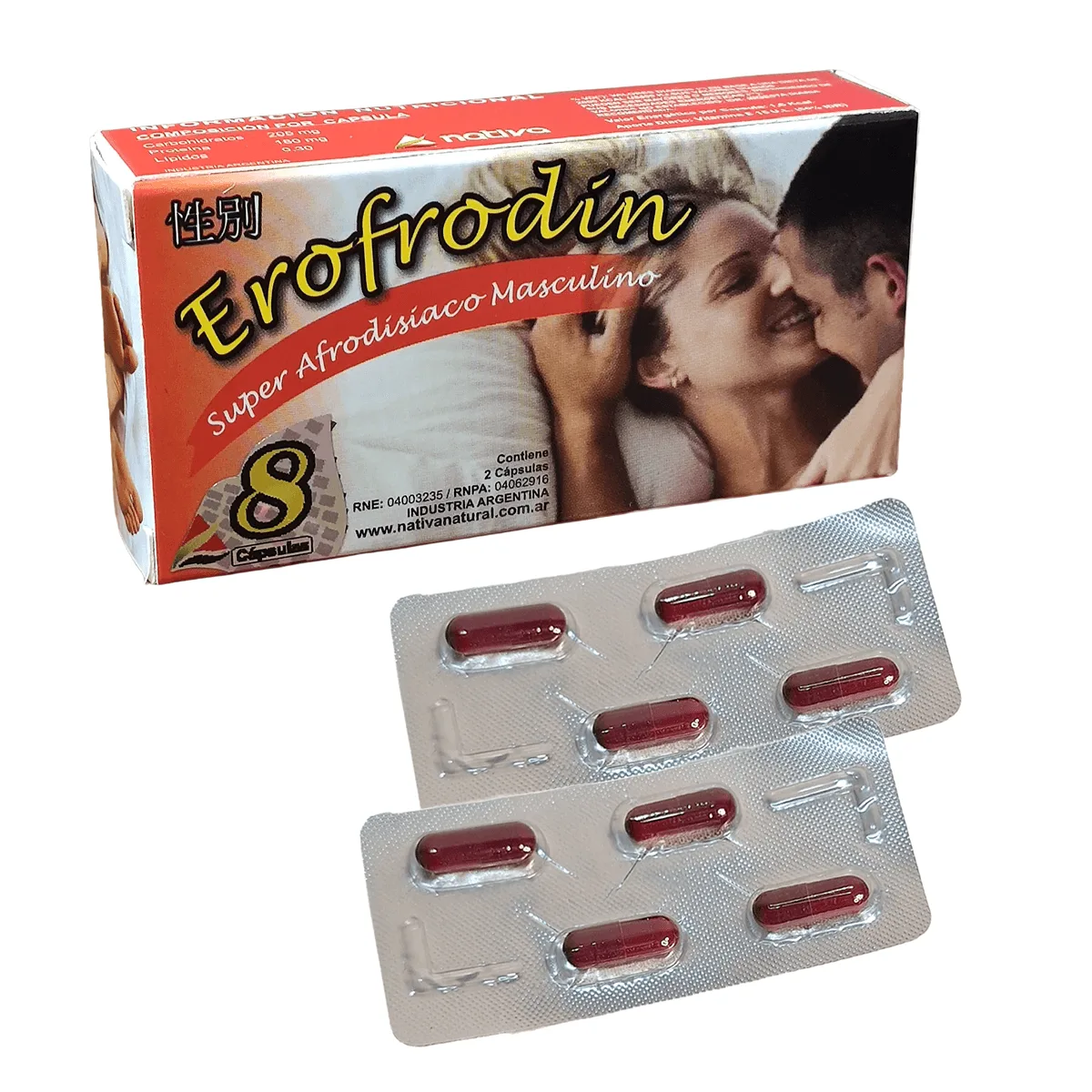 Erofrodin Vigor Masculino Caja x8 Capsulas - Imagen 2