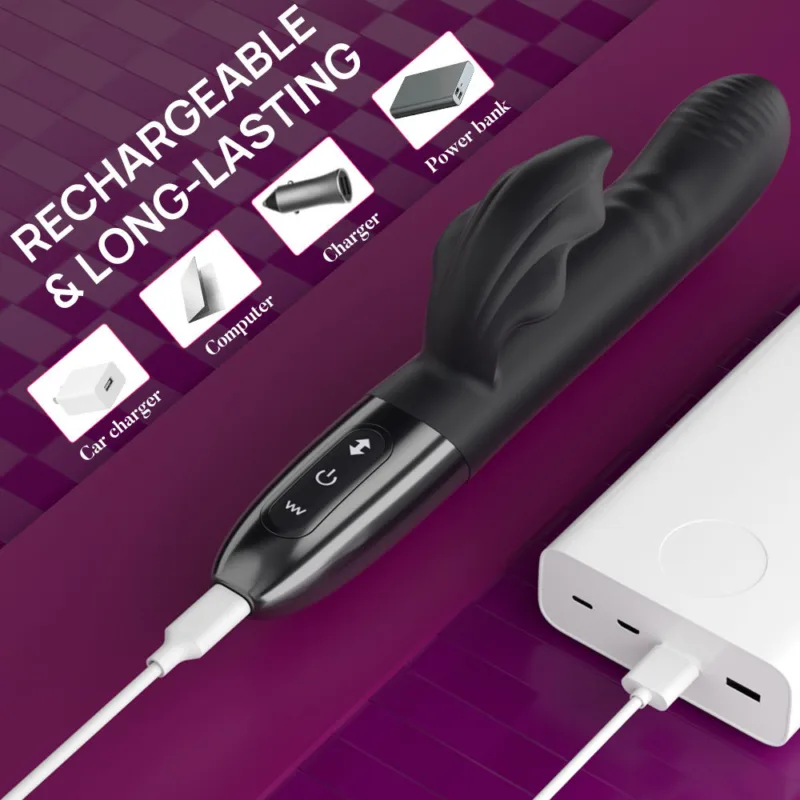 Vibrador Punto G con Movimiento y Rotación (Sube y Baja)