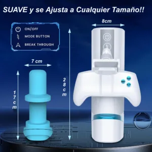 Masturbador Masculino con Vibración y Movimiento tipo Joystick para Celular: imagen 6