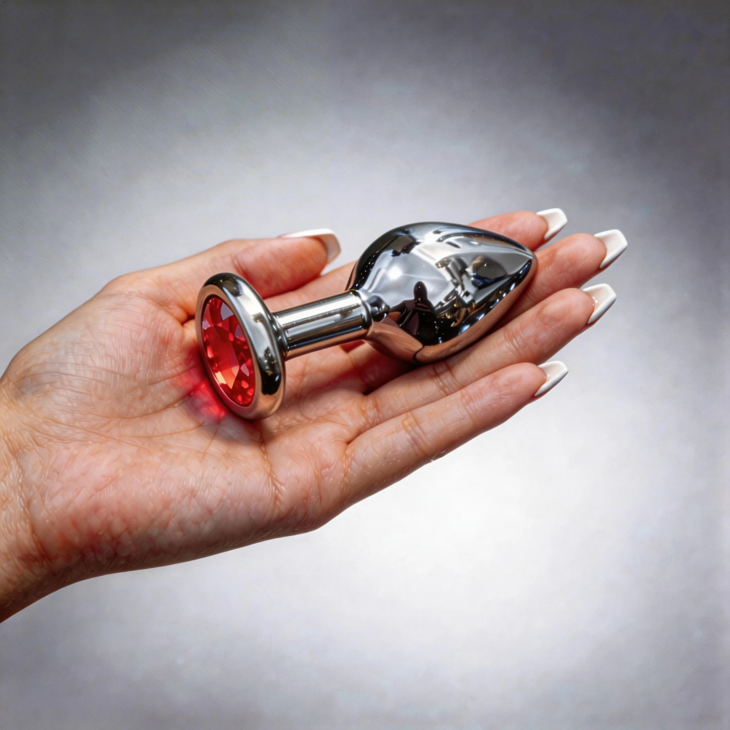 Plug Dilatador Anal Acero Strass – Metalico - Grande: imagen 1